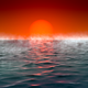 Artist’s interpretation of a Hycean world in orbit around a red dwarf.